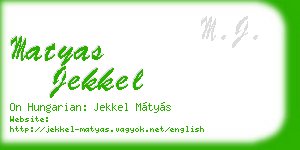 matyas jekkel business card